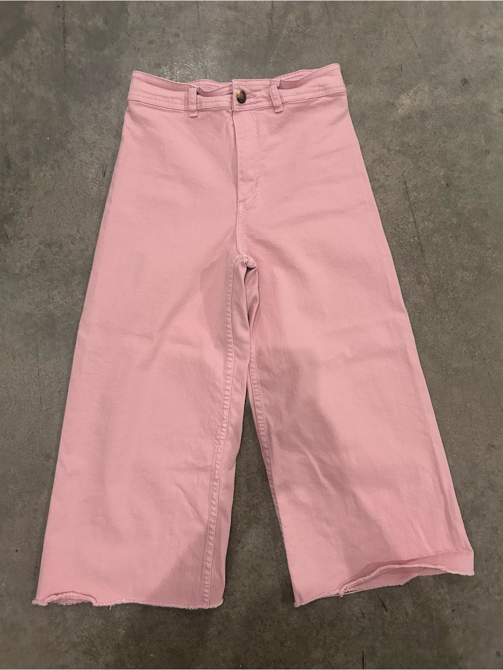 Billabong Light Pink Wide-Leg Crop Jeans